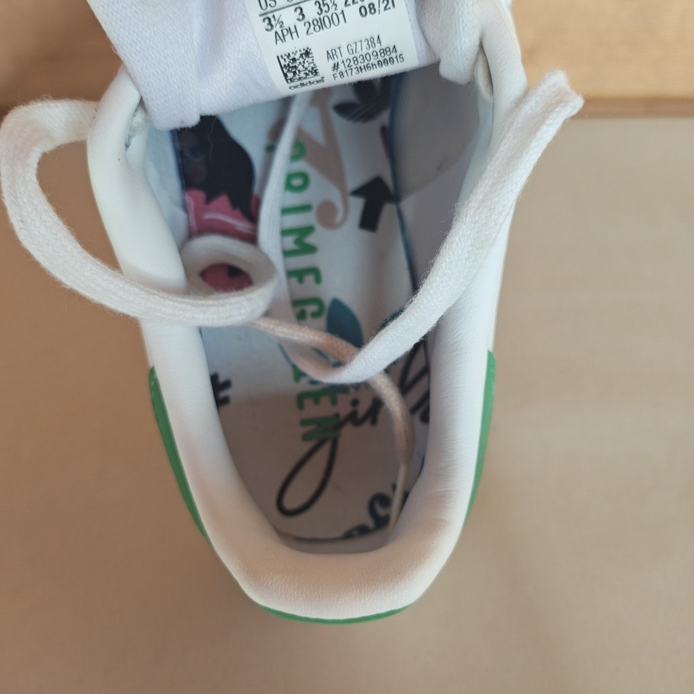 Adidas‎ Stan Smith Low Leather Trainers UK 3 US 3.5 EU35 GZ7384 White/Green - Picture 9 of 9